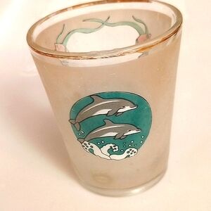 VTG Dolphin Florida Shit Glass